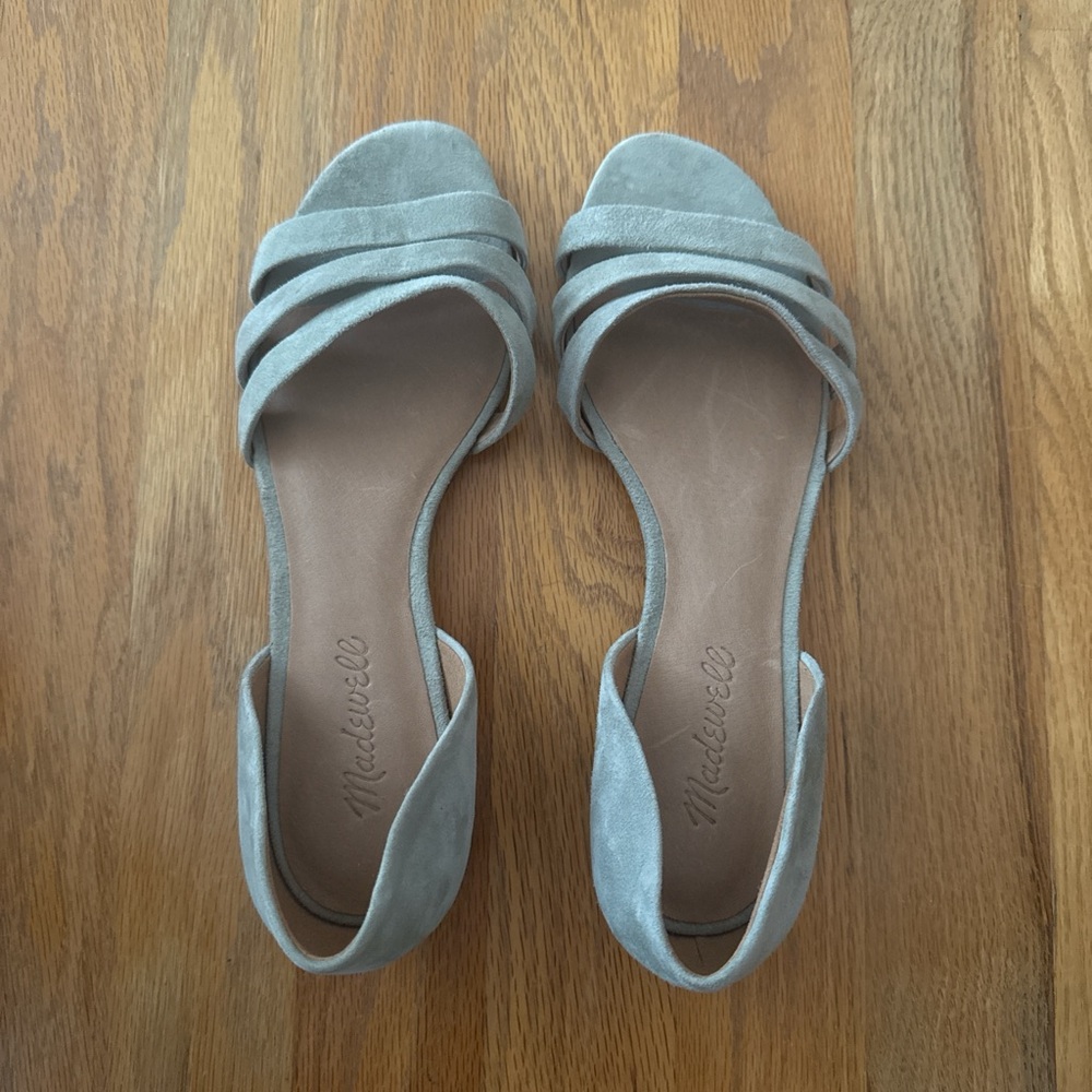 Madewell Women's Light Blue/Gray Suede Flats